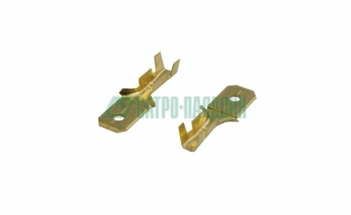 08-0913 ∙ Клемма плоская штекер 6.3 мм 0,5-1.5 мм² (РП-п 1.5-(6.3) L = 20 мм) REXANT ∙ кратно 100 шт