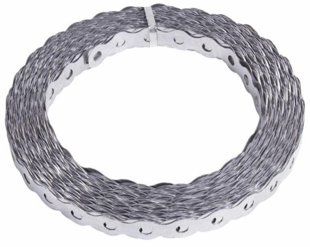 07-7220-4 ∙ Лента полоса монтажная оцинкованная, перфорированная волна REXANT 17х0,55 мм, рулон 25 м ∙ кратно 5 рулон